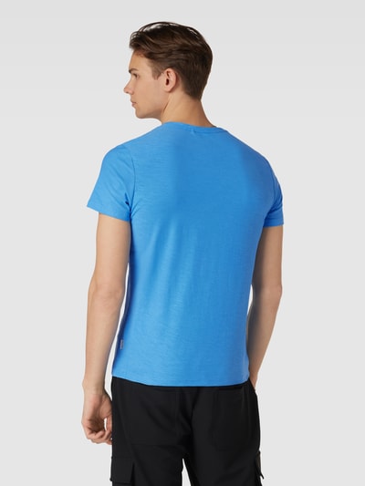 Blend T-Shirt mit Label-Print Hellblau 5