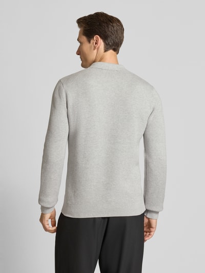 SELECTED HOMME Regular fit gebreide pullover van puur katoen, model 'DANE' Lichtgrijs - 5