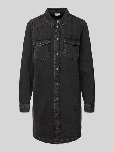 Noisy May Sukienka jeansowa z wykładanym kołnierzem model ‘NEW SIGNE’ Czarny 2