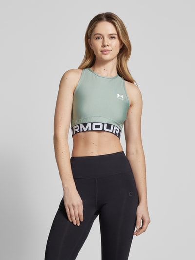 Under Armour Cropped Tanktop mit Label-Print Schilf 4