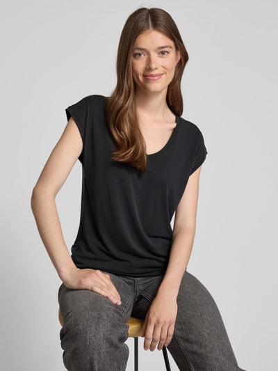 Vero Moda T-shirt met V-hals, model 'FILLI' Zwart - 3