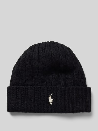 Polo Ralph Lauren Beanie mit Label-Stitching Black 1