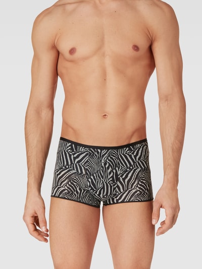 HOM Boxershort met dierenprint, model 'MARTY' Zwart - 1