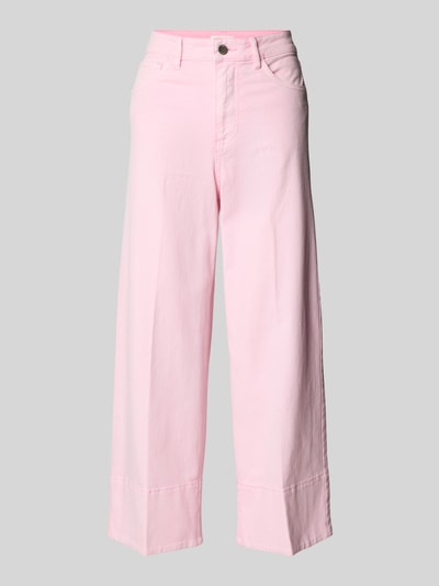 s.Oliver RED LABEL Regular Fit Culotte-Jeans aus Baumwoll-Mix Rosa 1