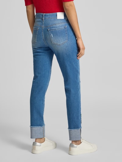 Marc Cain Slim fit jeans in 5-pocketmodel Blauw gemêleerd - 5