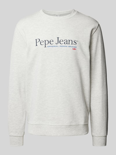 Pepe Jeans Bluza z nadrukiem z logo model ‘SEAN’ Jasnoszary 2