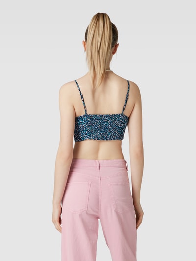 Tommy Jeans Crop Top mit floralem Muster Modell 'DITSY' Marine 5