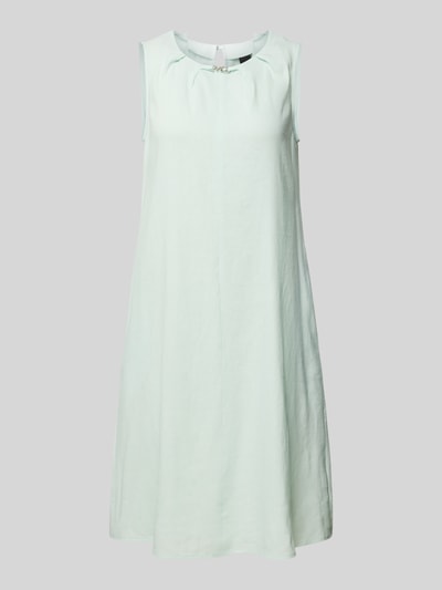 Marc Cain Knielanges Leinenkleid mit Label-Applikation Mint 1