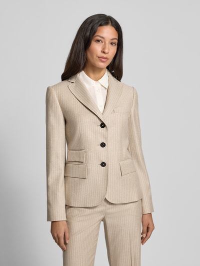 Max Mara Studio Regular Fit Blazer aus Schurwoll-Mix Modell 'PANINO' Beige 4