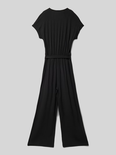 Blue Effect Jumpsuit aus Viskose-Mix mit V-Ausschnitt Black 3