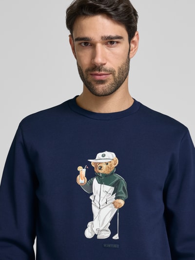 Polo Ralph Lauren Sweatshirt mit Motiv-Print und Rundhalsausschnitt Marine 3