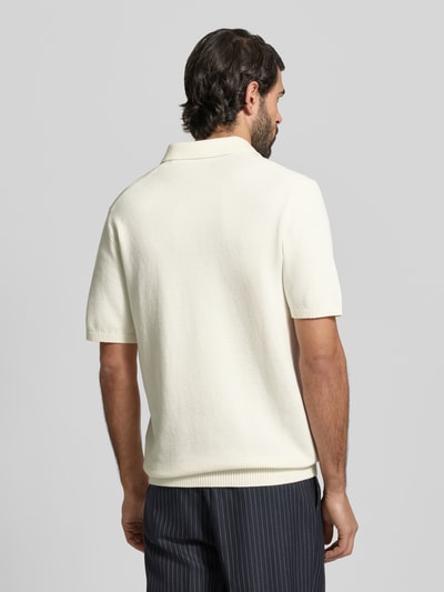 MCNEAL Regular Fit Poloshirt mit gerippten Abschlüssen Ecru 5