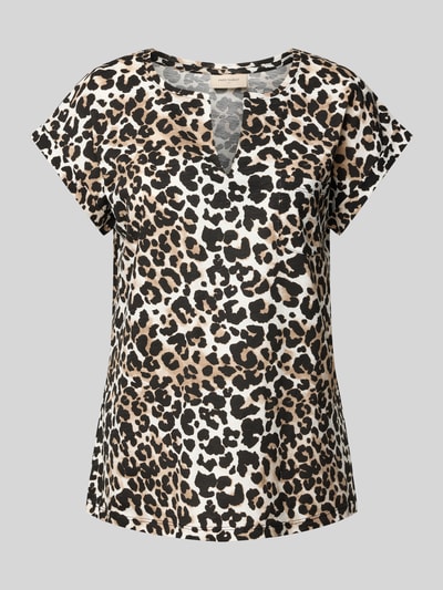 FREE/QUENT T-Shirt mit V-Ausschnitt Modell 'Viva' BLACK 2