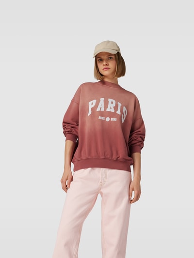 Anine Bing Sweatshirt mit Label-Print Rot 4