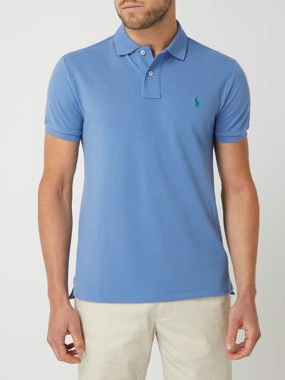 Polo Ralph Lauren Custom slim fit poloshirt met logodetails  Bleu - 4