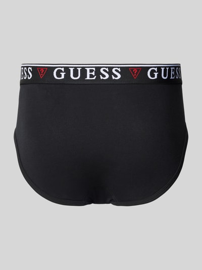 Guess Slip mit elastischem Logo-Bund Modell 'BRIAN' Black 3