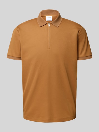 SELECTED HOMME Regular fit poloshirt van katoenmix, model 'FAVE' Koper - 2