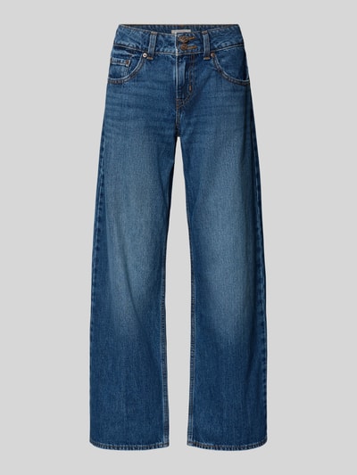 Produktfoto, Jeans mit 5-Pocket-Design von Levi's®, reine Baumwolle, lockerer Schnitt, blaue Waschung, sichtbarer Knopfverschluss