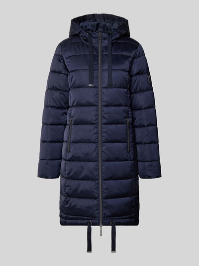 monari Regular fit gewatteerd lange jas met tunnelkoord Marineblauw - 2