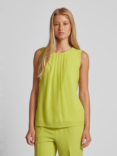 Zero Blousetop met platte plooien Neon groen - 4