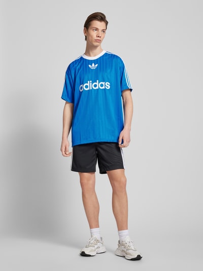 adidas Originals T-shirt met labelprint Koningsblauw - 1