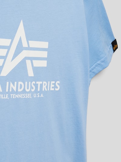 Alpha Industries T-Shirt mit Label-Print Bleu 2