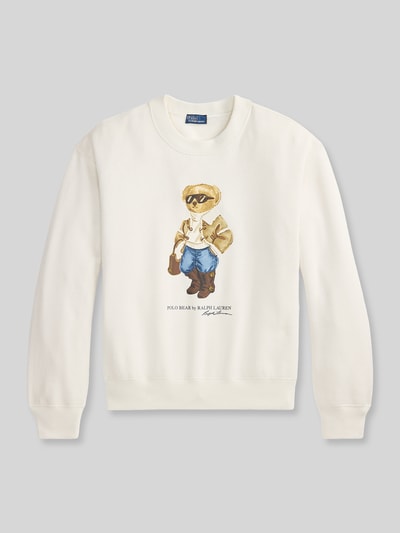 Polo Ralph Lauren Sweatshirt mit ikonischem Bärenmotiv Offwhite 2