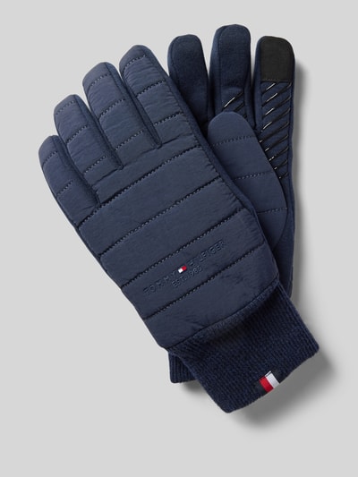 Tommy Hilfiger Handschuhe mit Label-Detail Modell 'ESTABLISHED' Marine 1