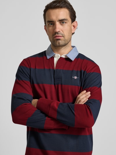 Gant Sweatshirt mit gerippten Ärmelabschlüssen Bordeaux 3