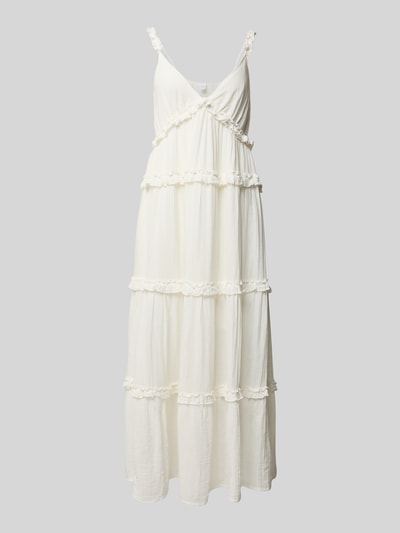 YAS Midi-jurk in laagjeslook, model 'ANINA' Wit - 2