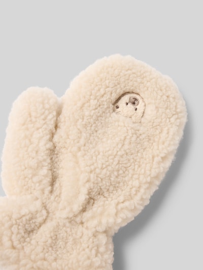 Steiff Fäustlinge mit Motiv-Stitching Ecru 3