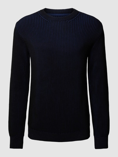 Armedangels Strickpullover in Two-Tone-Machart Modell 'ANDRAAS' Black 2