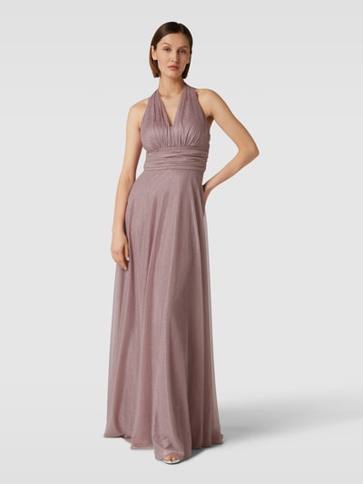 TROYDEN COLLECTION Avondjurk met halter Mauve  - 1
