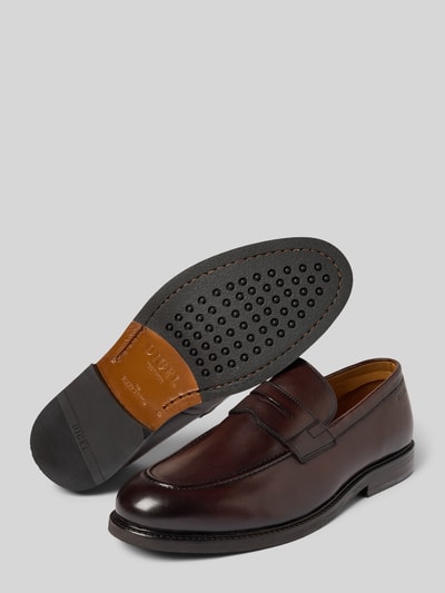 DIGEL Loafers met blokhak, model 'SANDER' Donkerbruin - 4