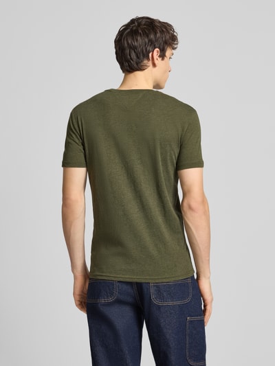 Tommy Jeans Regular fit T-shirt van katoenmix Olijfgroen gemêleerd - 5