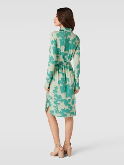 MaxMara Leisure Hemdblusenkleid mit Allover-Muster Modell 'NOLANA' Mint 5