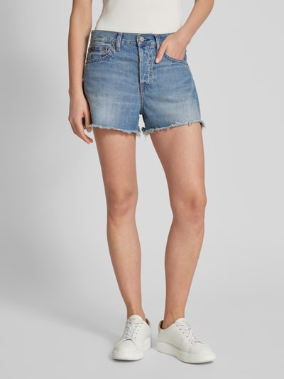 Polo Ralph Lauren Jeansshorts mit Fransen Blau 4