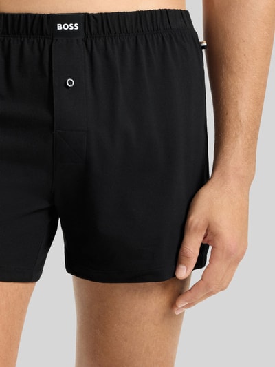 BOSS Bokserki o kroju regular fit z mieszanki bawełny model '2P JERSEY BOXER' Czarny 2