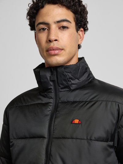Ellesse Regular fit gewatteerd jack met logostitching, model 'Paddero' Zwart - 3