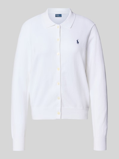 Polo Ralph Lauren Cardigan mit Umlegekragen und Logo-Stitching Weiss 2
