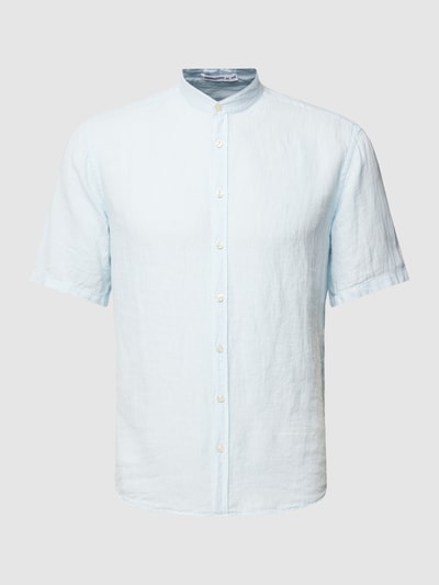 Better Rich Regular fit vrijetijdsoverhemd van puur linnen met maokraag Lichtblauw - 2