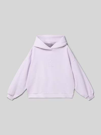 Calvin Klein Jeans Regular Fit Hoodie aus reiner Baumwolle Flieder 1