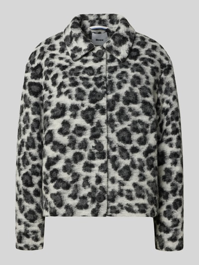 Brax Regular fit jack van scheerwolmix, model 'Linz' Zwart - 2