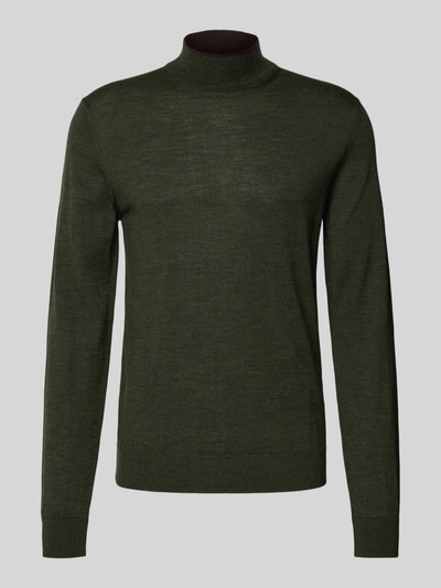 CRUNA Strickpullover mit Mock-Neck Khaki 2