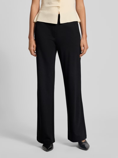 MAC Loose fit stoffen broek van viscosemix, model 'Chiara' Zwart - 4