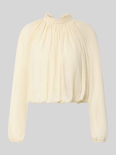 MANGO Regular Fit Bluse mit rückseitiger Schnürung Modell 'NUBE' Offwhite 1