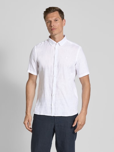 Casual Friday Koszula casualowa o kroju slim fit z kołnierzykiem typu button down model ‘Anton’ Biały 4