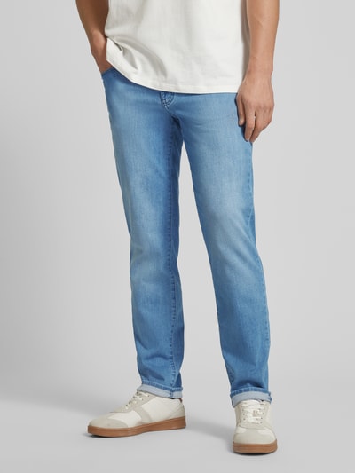 Brax Straight fit jeans met labelpatch, model 'CADIZ' Lichtblauw - 4