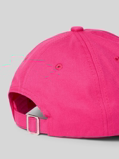HUGO Baseballpet met logostitching, model 'Cara' Felroze - 3