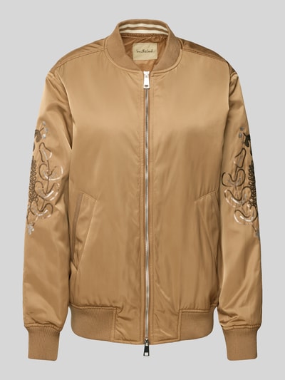 Smith and Soul Bomberjacke mit Paillettenbesatz Camel 2